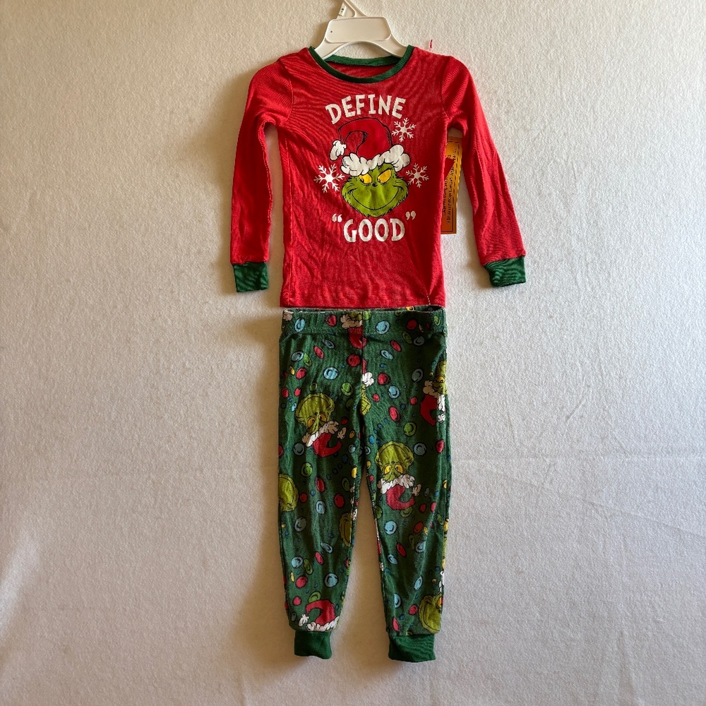 Dr. Seuss The Grinch "Define Good" Toddler 2 Pc Pajama Set Size 4T